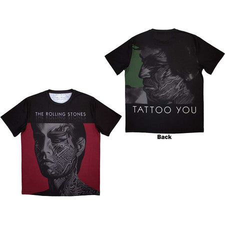 Rolling Stones - Tattoo You - Sublimation Print Black  t-shirt