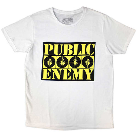 Public Enemy -  Four Logos - White  t-shirt