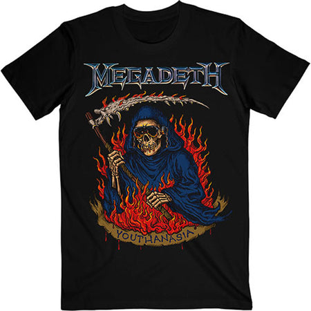 Megadeth - Youthanasia Flames - Black  t-shirt