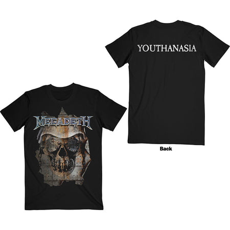 Megadeth - Youthanasia Ripped Thru - Black  t-shirt