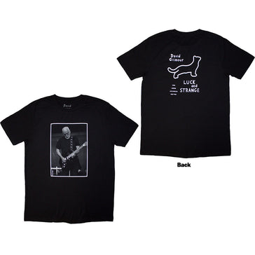 David Gilmour - Luck & Strange Black Cat Strat Tour '24- Black  t-shirt