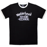 Motorhead - 50 Years Text Lock Up - Black Ringer t-shirt