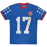 Ed Sheeran - Play 17 - Blue Ringer t-shirt