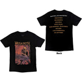 Megadeth - Peace Sells Album Cover with Tracklist Backprint - Black  t-shirt