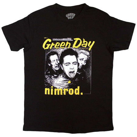 Green Day - Yellow Pick-Nimrod - Black  t-shirt