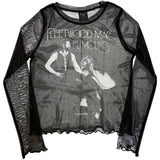 Fleetwood Mac - Rumours - Black Ladies Long Sleeve Mesh  Crop Top t-shirt