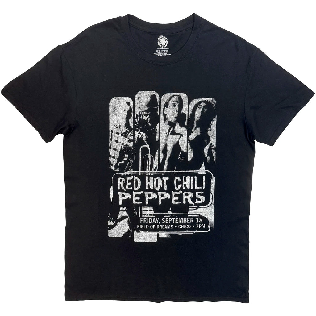 Red Hot Chili Peppers - Field Of Dreams Flyer - Black  t-shirt