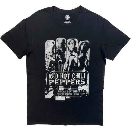 Red Hot Chili Peppers - Field Of Dreams Flyer - Black  t-shirt