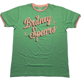 Britney Spears - Retro Text - Green Ringer t-shirt