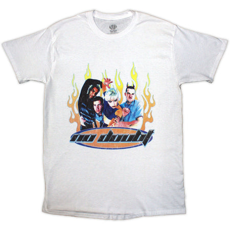 No Doubt - Flames - White t-shirt