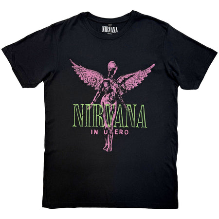 Nirvana - In Utero Purple Angel - Black Carbon t-shirt