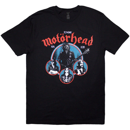 Motorhead - 50 Years Lemmy Circles - Black  t-shirt