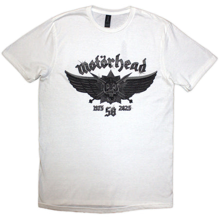 Motorhead - 50 Years Wings Badge - White  t-shirt