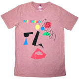 The Strokes - Abstract Face - Kashmir Red Stone Wash  t-shirt