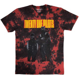 Twenty One Pilots - Standing Bar - Red Dye Wash  t-shirt