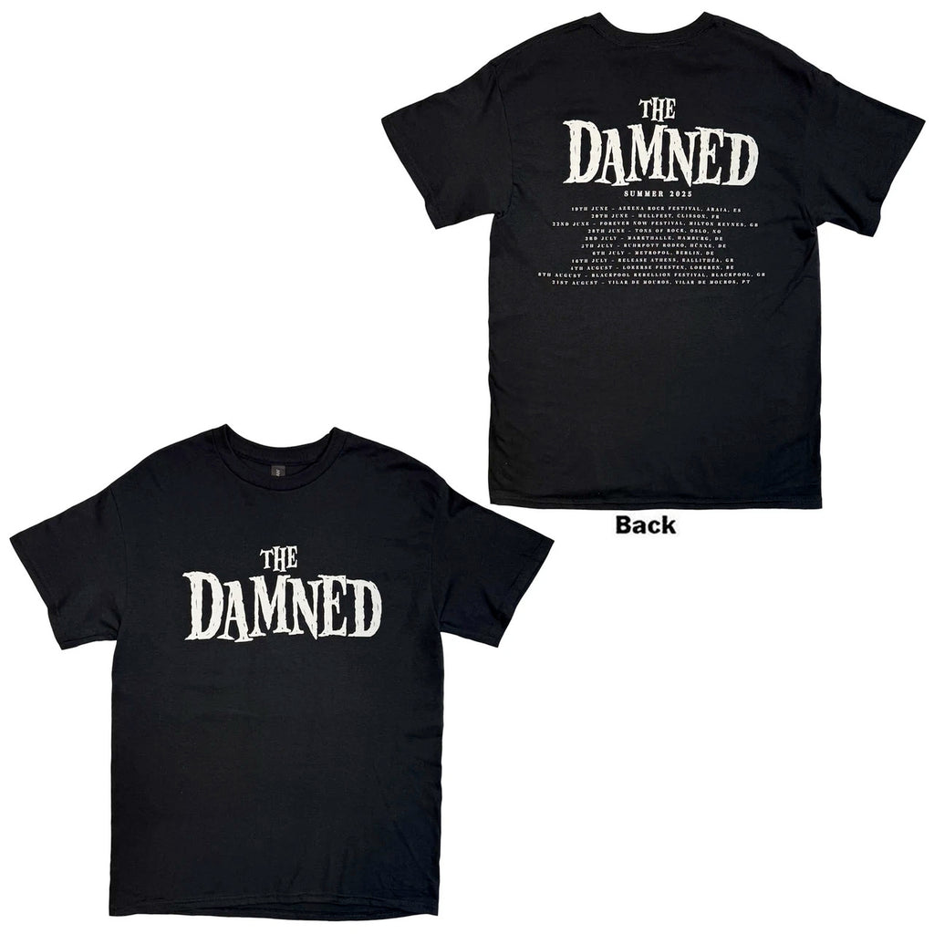 The Damned -  Logo - EU Tour Summer '25 - Black T-shirt