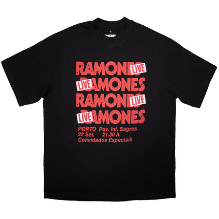 Ramones - Concert - Black Oversized Boxy  t-shirt