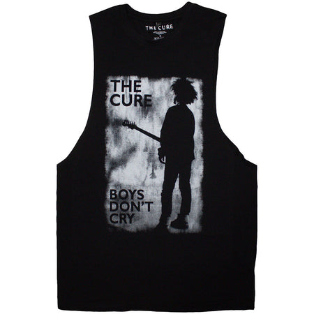 The Cure - Boys Don't Cry B&W -  Black Sleeveless Tank t-shirt