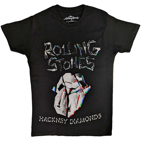 Rolling Stones - Hackney Diamonds Faded Logo - Black  t-shirt