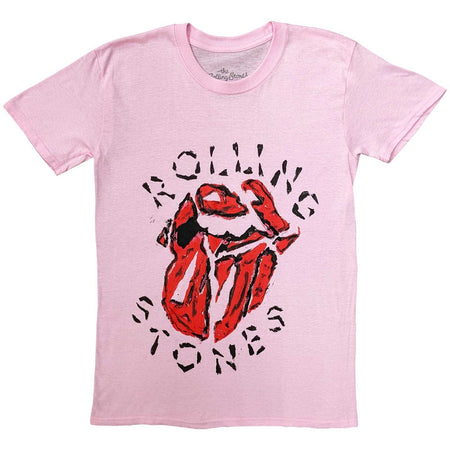 Rolling Stones - Hackney Diamonds Painted Tongue - Pink  t-shirt