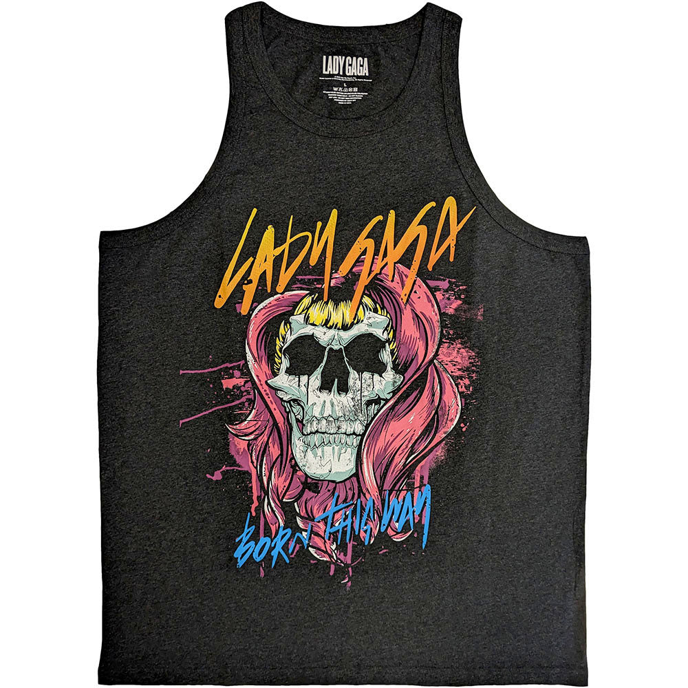 Lady Gaga - Skull - Black Tanktop  t-shirt