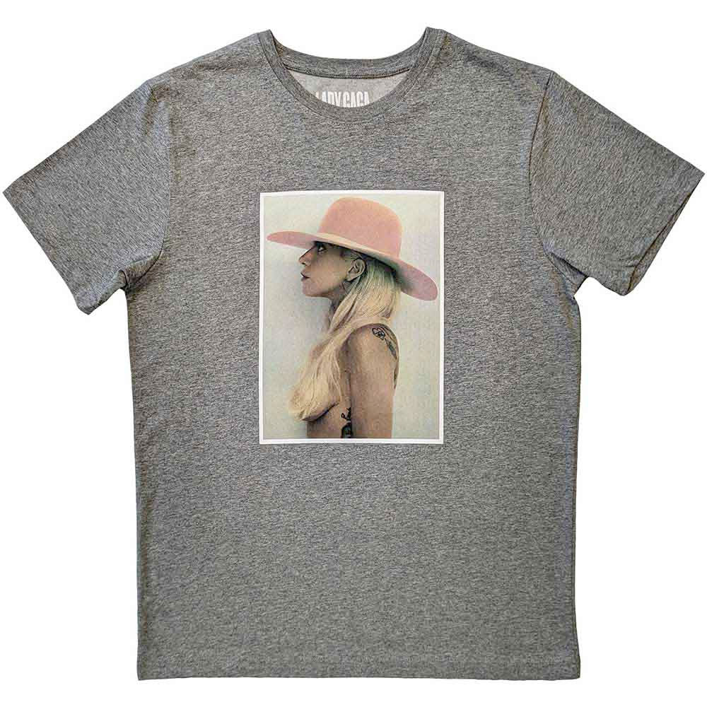 Lady Gaga - Pink Hat - Grey  t-shirt