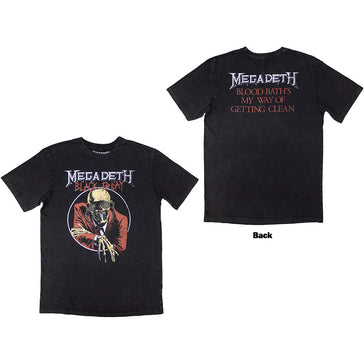 Megadeth -  Black Friday -  Charcoal Grey Stone Wash  t-shirt