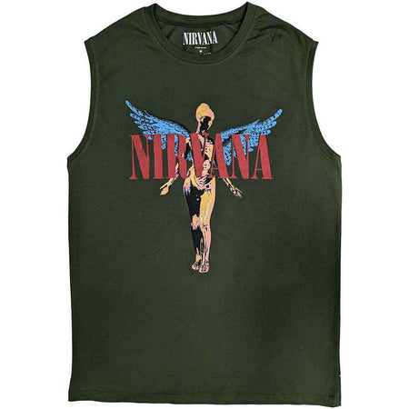 Nirvana - Kurt Cobain-Angelic - Green Tanktop t-shirt