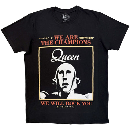 Queen - We Are The Champions  - Black Carbon t-shirt