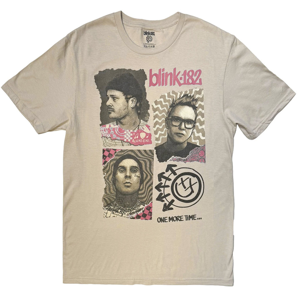 Blink 182 - One More Time Band - Sand t-shirt