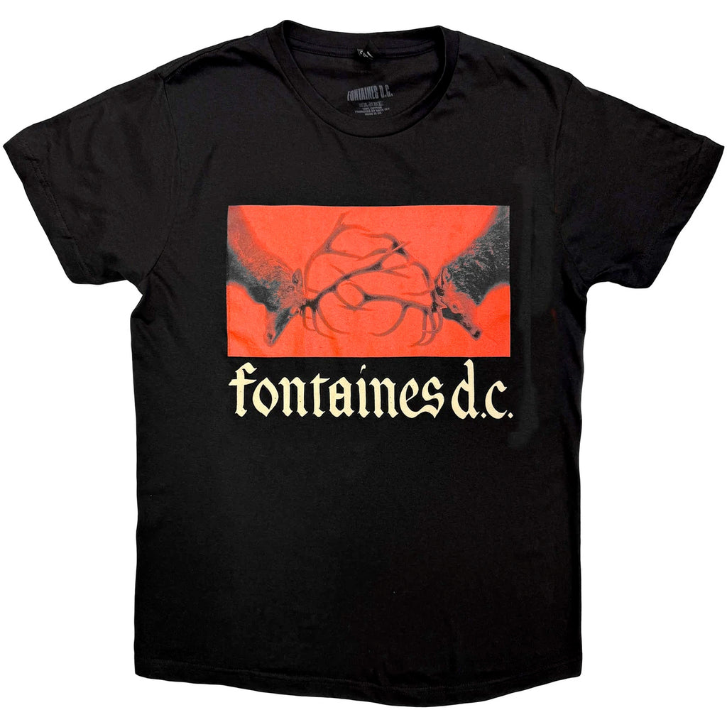 Fontaines D.C. - Clashing Stags - Black  t-shirt