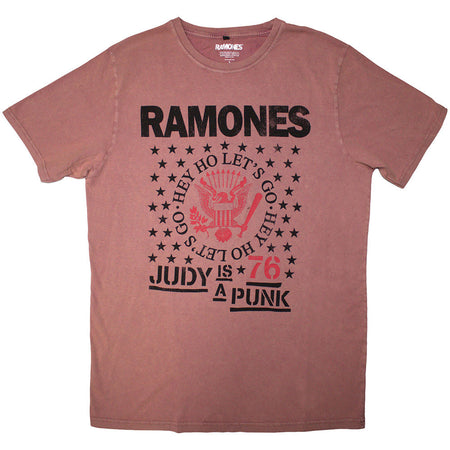 Ramones - Hey Ho Judy - Kashmir Red Stone Wash t-shirt