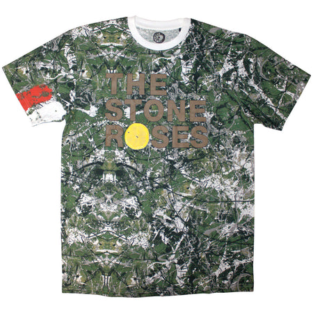The Stone Roses - Album Cover Camo - Sublimation Print  t-shirt