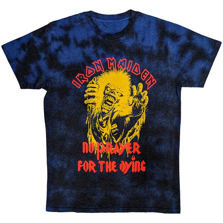 Iron Maiden - No Prayer For The Dying - Navy Blue Dye Wash  t-shirt