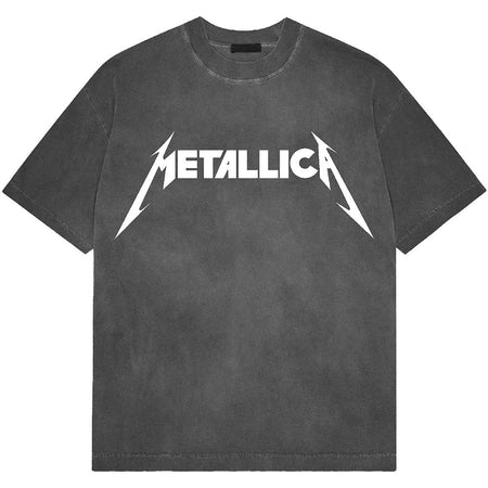 Metallica - Logo - Charcoal Grey Stone Wash t-shirt