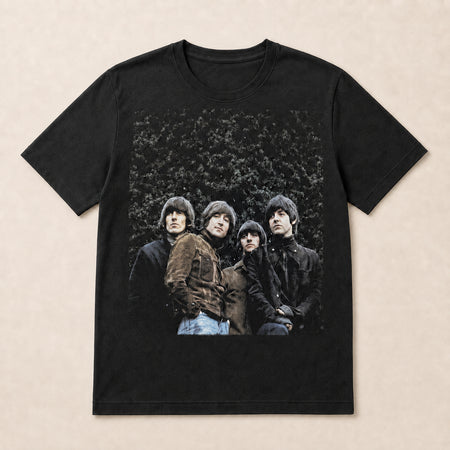 The Beatles - Rubber Soul Photo - Black t-shirt