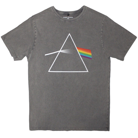 Pink Floyd - Dark Side Of The Moon Album - Grey Stone Wash t-shirt