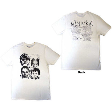 Maneskin -  Loud Kids European Tour '23 - White  t-shirt