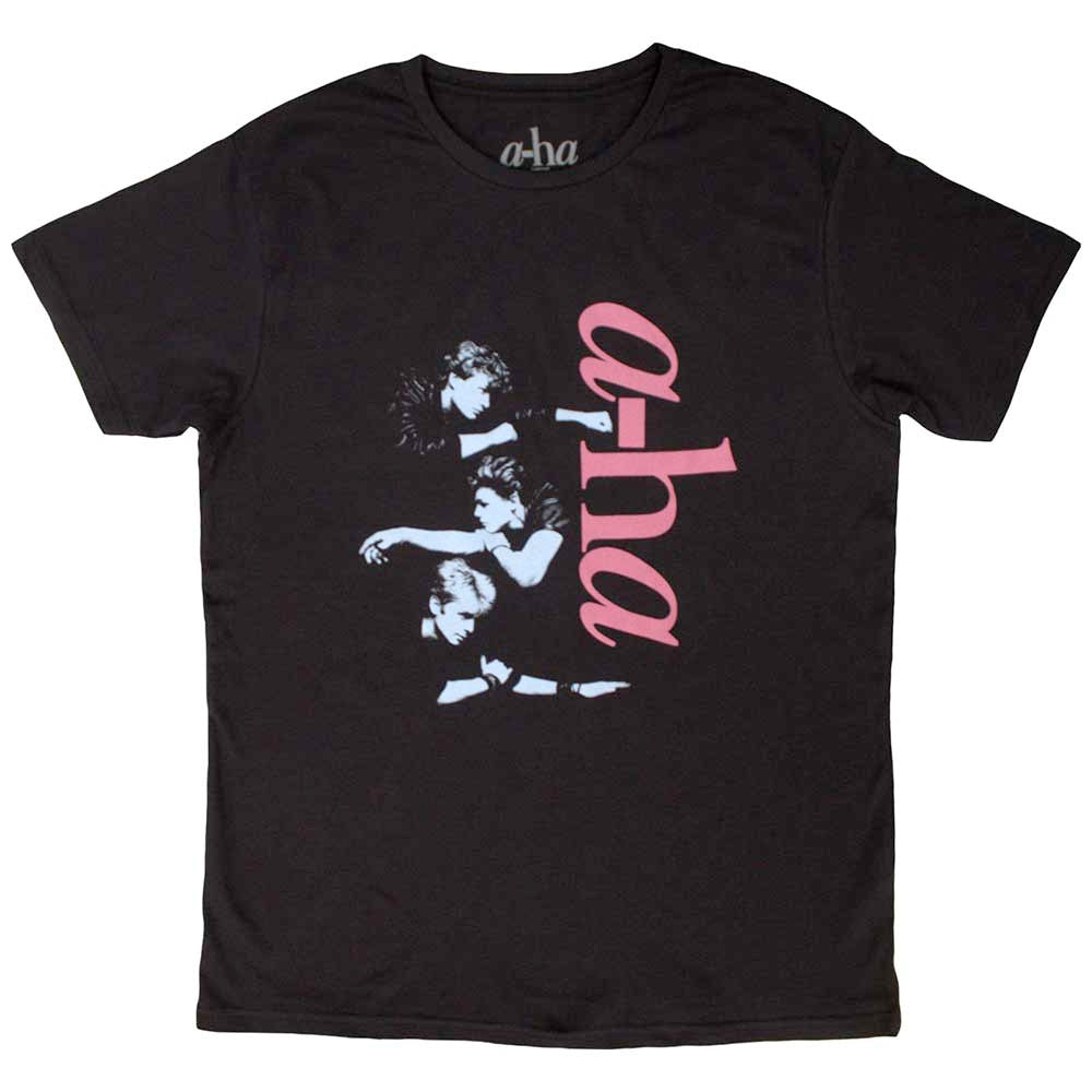A-ha - Vertical Logo - Black t-shirt