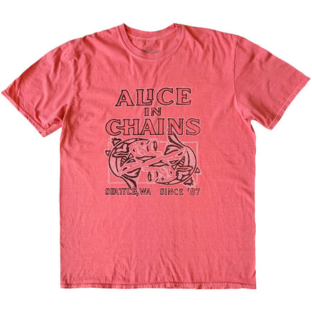 Alice In Chains - Totem Fish - Pink T-shirt