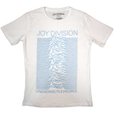 Joy Division - Unknown Pleasures FP- Ladies White t-shirt