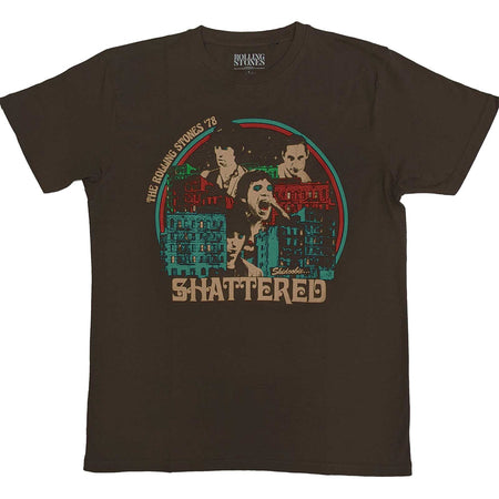 Rolling Stones - Some Girls Shattered - Brown t-shirt
