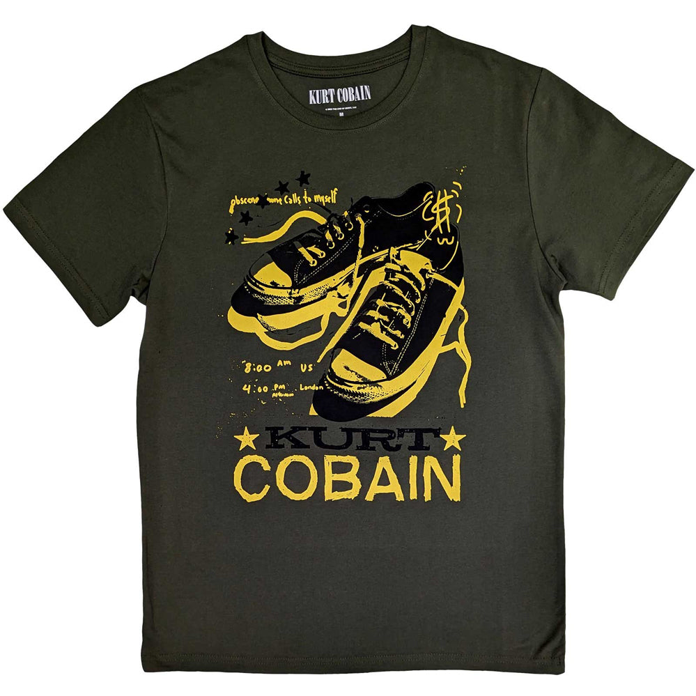 Nirvana - Kurt Cobain - Converse - Green t-shirt