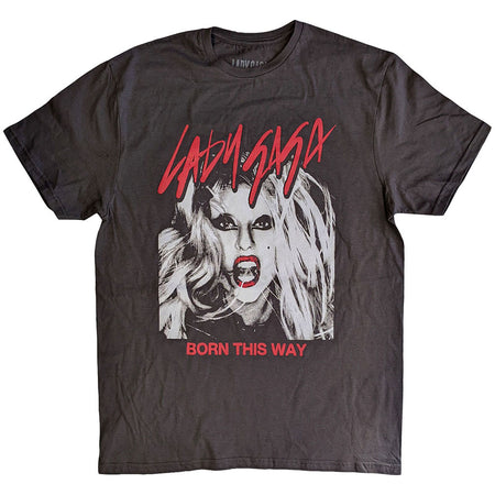 Lady Gaga - Born This Way Photo - Charcoal Grey  t-shirt