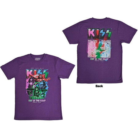 Kiss - End Of The Road Colour Pop - Purple t-shirt