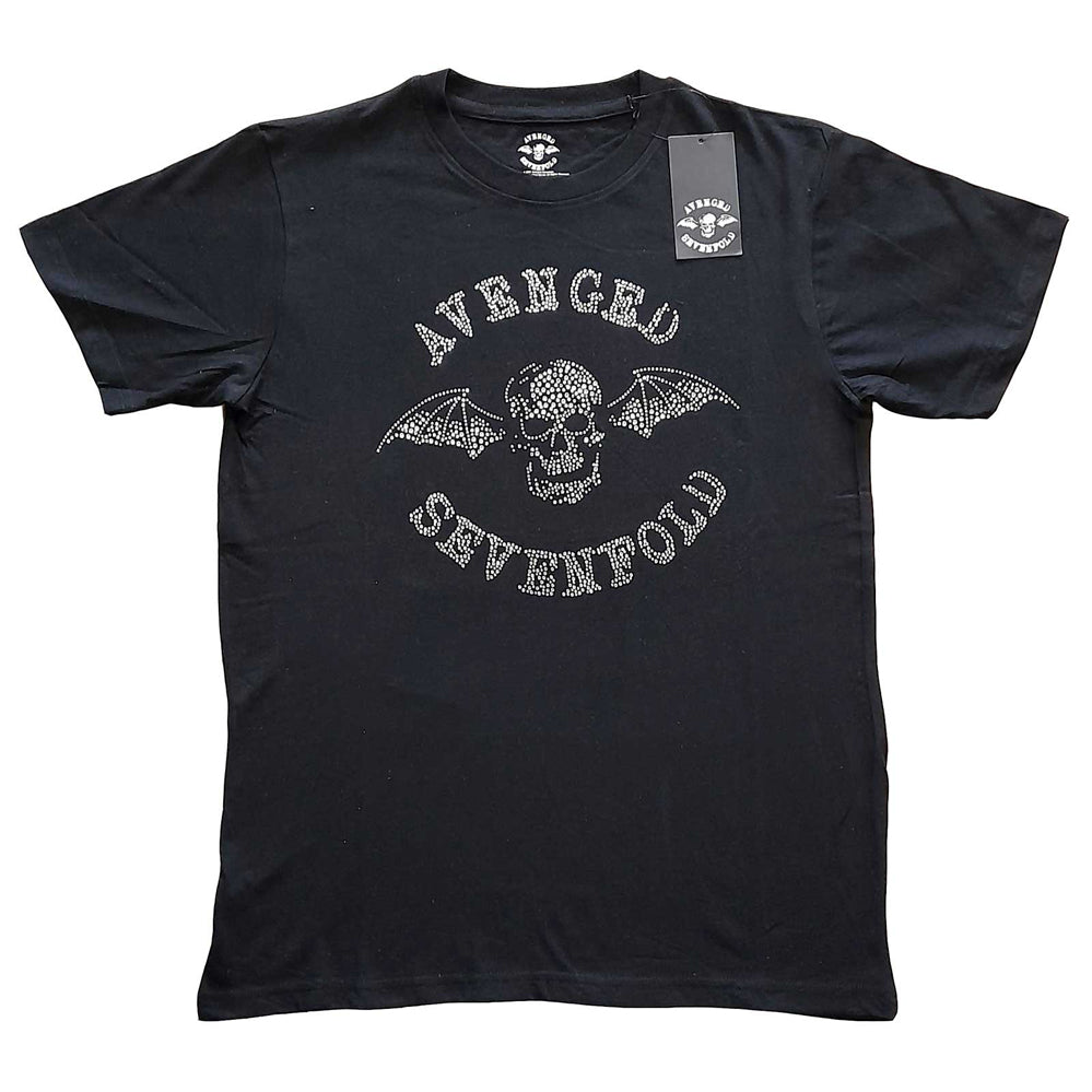 Avenged Sevenfold - Deathbat with Diamante Embellishment - Black t-shirt