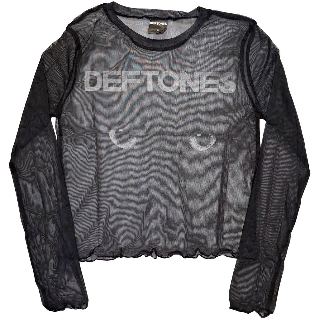 Deftones - Sphynx - Ladies Long Sleeve Mesh  Crop Top t-shirt