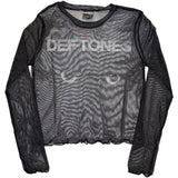 Deftones - Sphynx - Ladies Long Sleeve Mesh  Crop Top t-shirt