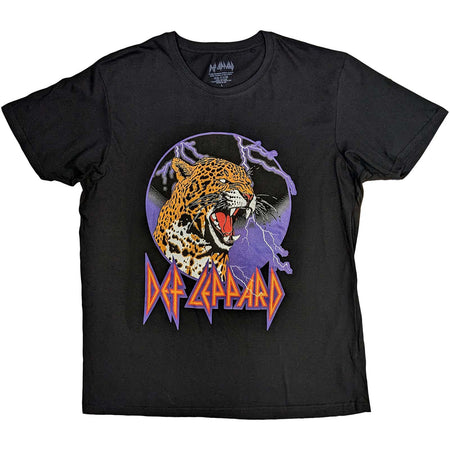 Def Leppard - Lightning Leopard - Black t-shirt