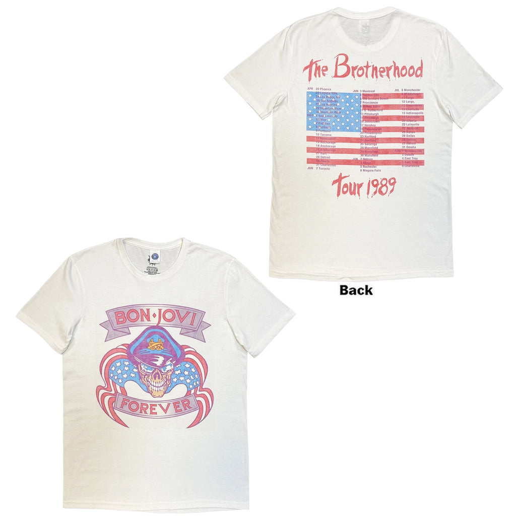 Bon Jovi - The Brotherhood - White  t-shirt